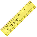 12 Inch Fluorescent Wood Rulers